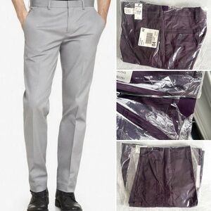 31/30💜 NWT EXPRESS Men Photographer Slim Fit Dress Pants PLUM COLOR *New*